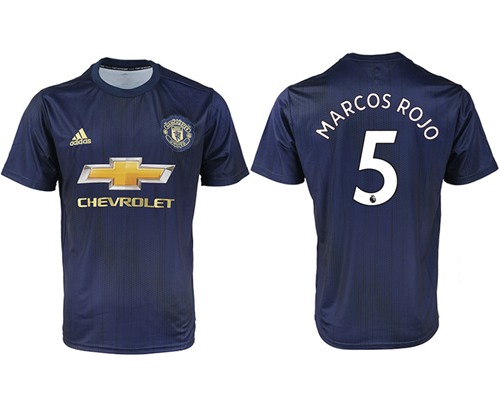 Manchester United #5 Marcos Rojo Away Soccer Club Jersey - Click Image to Close